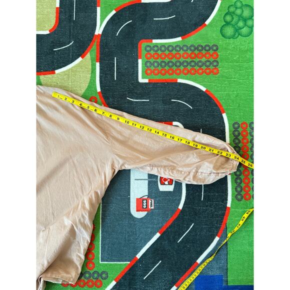 MYSAYANG Handmade 100% Cotton Button Front Blouse One Size Tan - Picture 3 of 8